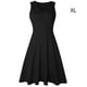 thumbnail image 2 of Sonducket Vestido plisado con cuello en V para mujer, vestido veraniego, fecha de baile, accesorios de ropa de verano Vestidos Negro XL, 2 of 5