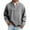 Gray, variant on T-Shirts for Man, Vintage Distressed Long Sleeve Button Up Denim Pullover, Mens Vintage Henley Shirts with Button Placket for Casual