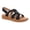 Black, variant on Women's Comfort Sandals – Criss Cross Slingback Footbed Sandals for Walking & Casual Wear