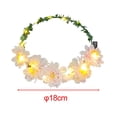 thumbnail image 3 of Corona floral para el pelo, ligera, corona de flores para vestido de Púrpura, 3 of 8