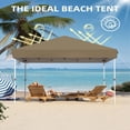 thumbnail image 4 of EastVita 10x10 Pop Up Canopy Tent Portable Rolling Bag 4 Weight Bags 3 Adjustable Height Outdoor Quick Open Tents Brown, 4 of 8