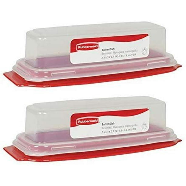Rubbermaid Standard Butter Dish 7.8"x3.1"x2.1", Holds 1/4 lb, 2