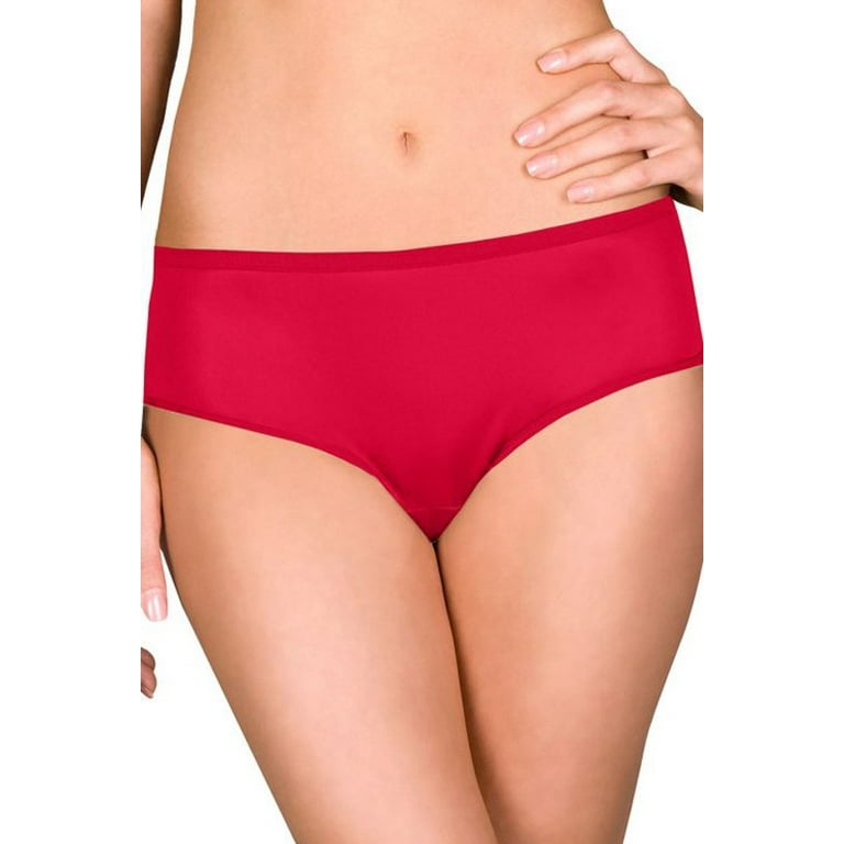 Ritu Creation Women’s Nylon Spandex Mid Rise Full Coverage Boy Short Panty  No Panty Lines- Free Size (Pack of 1), Red