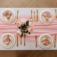 thumbnail image 3 of 10FT Light Pink Chiffon Table Runner 12x118 Inches for Wedding Reception Rustic Birthday Party Decorations, 3 of 7