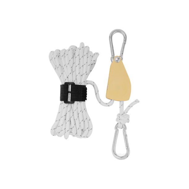 Outdoor Camping Rope with Ratchet Pulley Rope Lock Tie Tensioner Nylon