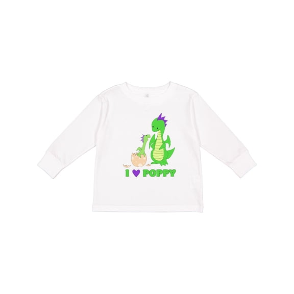 Inktastic I Love Poppy Boys or Girls Long Sleeve Toddler T-Shirt