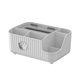 thumbnail image 2 of Organizador de escritorio para cajas de pañuelos con espacio para el control remoto, caja multifuncional de plástico blanca o amarilla para sala de estar y do NCHKUN, 2 of 9