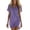 YY-Purple, variant on Summer Fashion Plus Size Dresses for Women Solid Color Cotton Linen Short Sleeved V-neck