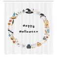 thumbnail image 3 of Ambesonne Halloween Shower Curtain, Happy Halloween Sketch, 69"Wx70"L, Multicolor, 3 of 3