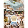 thumbnail image 6 of Green Flowers Tablecloth Square Table Cloth 60x60 ,Waterproof Outdoor Table Cloth Covers Decorative Table Protector ,Boho Ethnic Abstract Floral Texture Washable Table Cover for Kitchen Dinning Party, 6 of 8