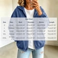 thumbnail image 2 of MexChoioe Hoodie Denim Jacket for Womens Drawstring Vintage Denim Fabric Hoodies Full Zip Long Sleeve Hooded Jean Coat with Pockets, 2 of 7
