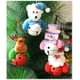 thumbnail image 3 of Adornos colgantes de campanas navideñas Meskcv juego de 8 con Muñeco de nieve y oso de reno, 3 of 5