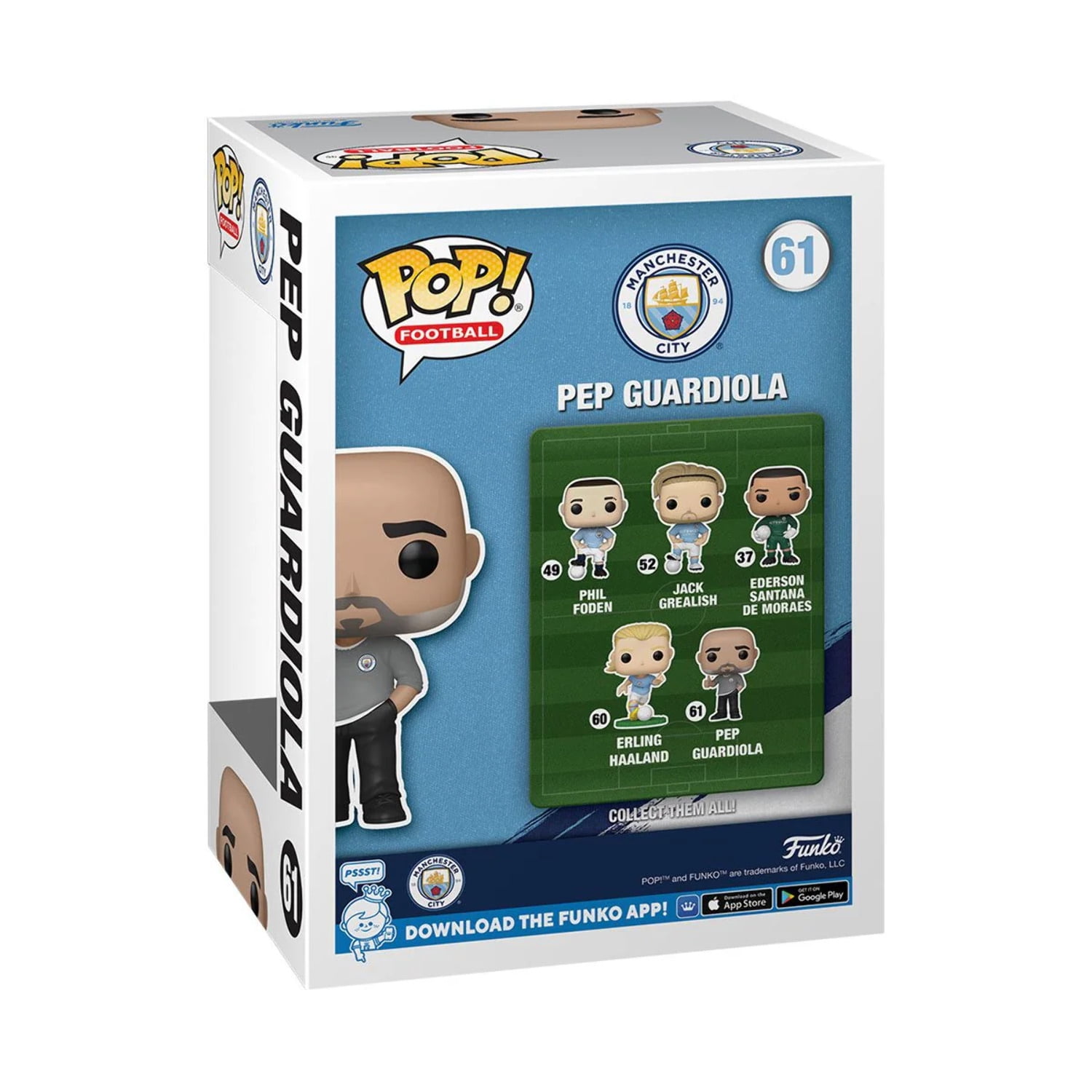 Funko, POP! Football, Manchester City FC Erling Haaland, 4.2-inch