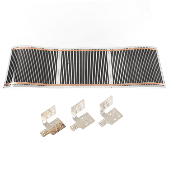 Esterilla calefactora eléctrica ultrafina para suelos, 220 V, bajo consumo, ideal para baldosas, 10 x 95 cm/3,9 x 37,4 pulgadas, solución de calefacción para el hogar