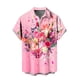 thumbnail image 4 of Hombro Frío Tops de los Hombres Botón Cuello Suéter Cardigan con Impresión Hawaiana, Cremallera Cuarto de Manga Larga para el Uso Informal, 4 of 4