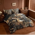 thumbnail image 4 of Manfei Hunting Deer 7-Piece Bedding Comforter Set For Men,Camo Animal Rustic King Bedding Sets Reversible, 4 of 9