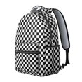 thumbnail image 2 of Black and White Checkered Pattern Backpack for School, Cute School Bag with Adjustable Shoulder Straps and Padded Back, 15.3"x11"x7.1", 2 of 5