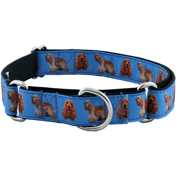 Country Brook Petz® Cocker Spaniel Ribbon Martingale Dog Collar, Medium