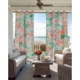 thumbnail image 6 of Pink Green Spring Floral Blackout Curtains for Bedroom Living Room Darkening Curtains 63 Inches Long Watercolor Summer Botanical Window Curtain 2 Panels Set Window Treatment Grommet Drapes 42"x63", 6 of 9