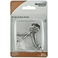 thumbnail image 4 of National Hardware N325-522 V163 Double Clothes Hooks in Satin Nickel, 2 pack, 4 of 7