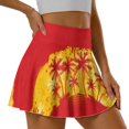 thumbnail image 5 of HELLHERO Palm Sunset Built-in Shorts Tennis Golf Skirts, Workout 2 Side Pockets Polyester Spandex Tennis Skirt for Pickleball Daily Wear Party, 5 of 9