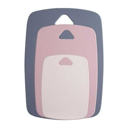 

3PC Double Sided Cutting Board Fruit Bread Vegetable Meat Chopping Board Sets Hangable Kitchen Classification Cutting Board Household Supplies