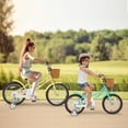 thumbnail image 4 of Gymax 16'' Kids Bike w/ Height Adjustable Handlebar Seat Basket Bell Training Wheels Green, 4 of 10