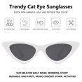 thumbnail image 2 of Gafas de sol LIKSMU de ojo de gato para mujer con montura blanca, 2 of 6