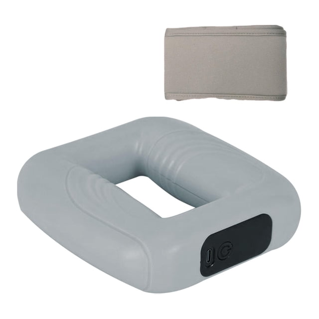 Masajeador eléctrico con cinturón ligero y ajustable de mano para deportistas, mujeres, hombres, regalo para el Día de la Madre, familias y amigos. gris