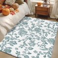 thumbnail image 4 of Pastoral Flowers Washable Area Rug 3 x 5 ft Vintage Green Flower Farmhouse Plant , Soft Non Slip Rugs Stain Repellent Indoor Felt Carpet for Living Dining Room Bedroom Home Office, 4 of 9