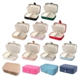 thumbnail image 5 of Simple & Upscale Jewelry Organizer Box - Double Layer Portable Travel Storage for Earrings, Necklaces, Rings - Anti-Oxidation Leather Jewelry Case, 5 of 10