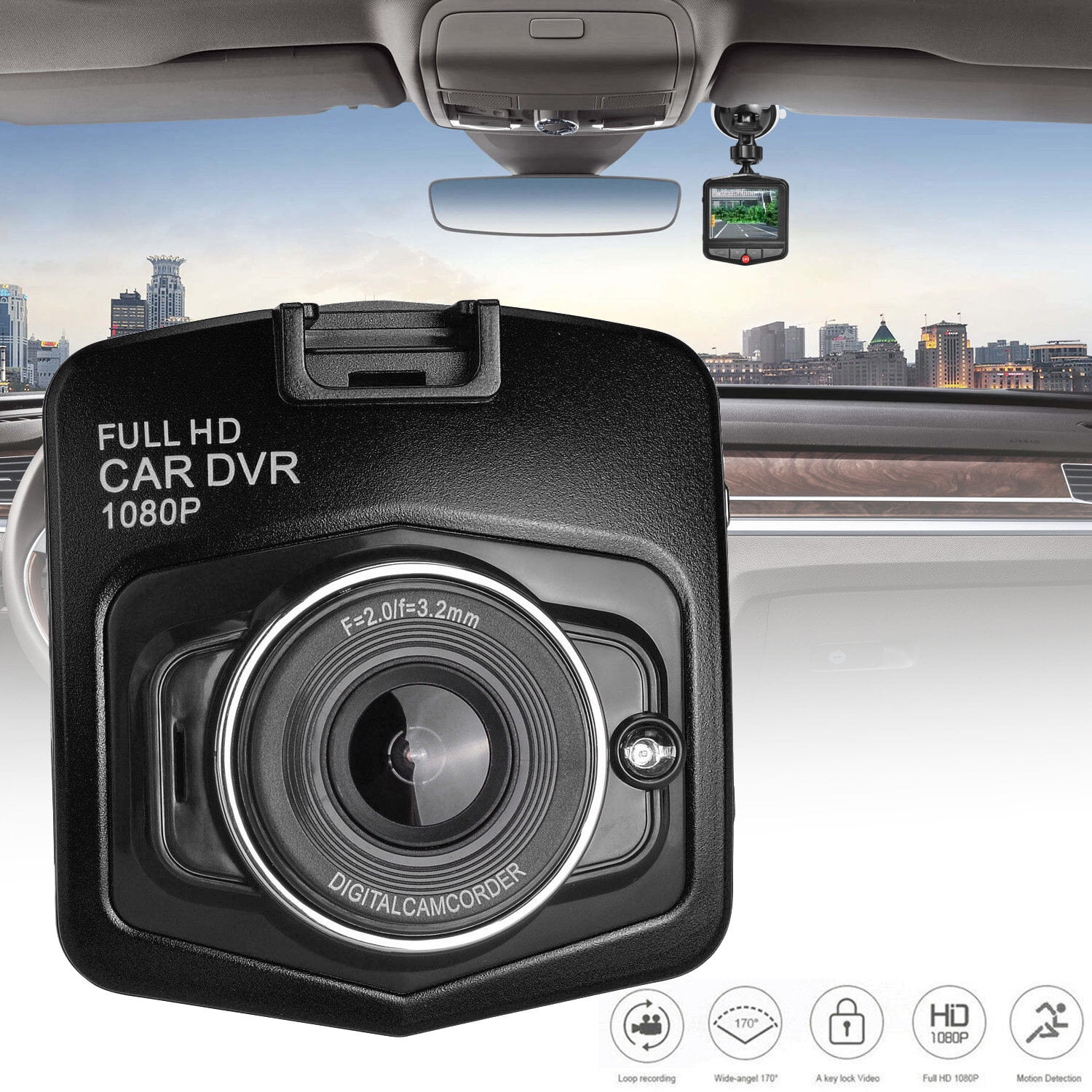 2Inch Mini Screen Car Dash Camera, Dash Cam 1080P Car Camera,Dashboard  Camera,Night Vision,170° Wide Angle, Max Support 32GB Card - Yahoo Shopping