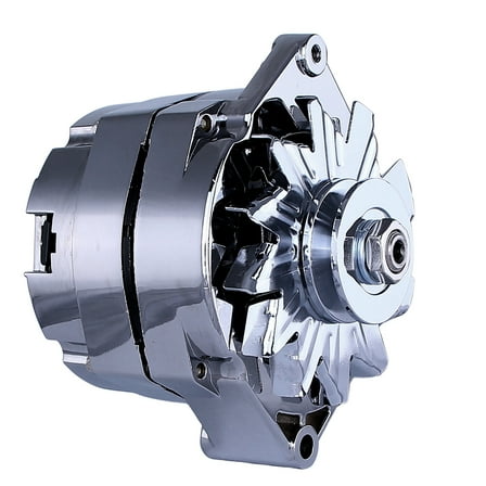 New 140A Chrome Alternator Compatible With Chevy Self Exciting Energizing 1 3 Wire By Part Number 7127140CH