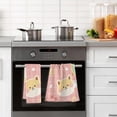 thumbnail image 4 of Coolnut Childish Shiba Inu Patterned Hand Towels 2 PCS, Cotton Bath Towel for Drying Face Hands Body Decorative Water Absorbent Lightweight Towels for Bathroom Ktichen Travel Gym, 16"x28", 4 of 6