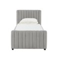 thumbnail image 3 of TOV Furniture Lit Gigogne en Velours Gris Angela Taille Simple, 3 of 7