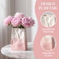 thumbnail image 2 of Unique Bargains Ceramic Matte Vase Retro Round Bottle Gradient Pink 5.0" x 2.8" x 6.7", 2 of 6
