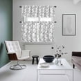 thumbnail image 4 of Natural Trees Branches Kitchen Curtains Sets for Windows 24 Inch Length, Colored Birds Vintage Rustic Rod Pocket Window Treatments Tier Curtains and Valances Set for Bedroom/Bathroom, 4 of 8
