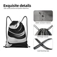 thumbnail image 4 of Disketp Abstract Black White Swirls Drawstring Backpack Drawstring Gym Bags Draw String Bags for Sports, Gym, Travel, Swimming, Beach-Small, 4 of 6