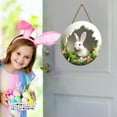 thumbnail image 4 of TIELUTT Easter Bunny Rabbit Hole Door Sign Wooden Easter For Festive Home & Party Beach Theme Decorations for Living Room Decorations Small Wreath Porch Welcome Signs Outdoor Hanging Wreath, 4 of 5