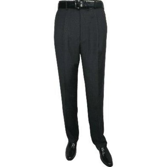 Men's MANTONI Pleated Pants 100% Wool Super 140's Classic Fit  46306-3 Charcoal