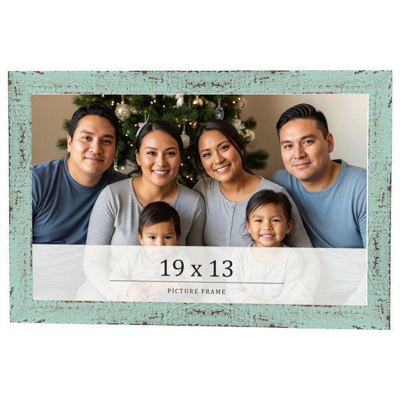 19x13 Frame Green Solid Wood Picture Frame Width 1.125 Inches | Interior Frame Depth 0.5 Inches |