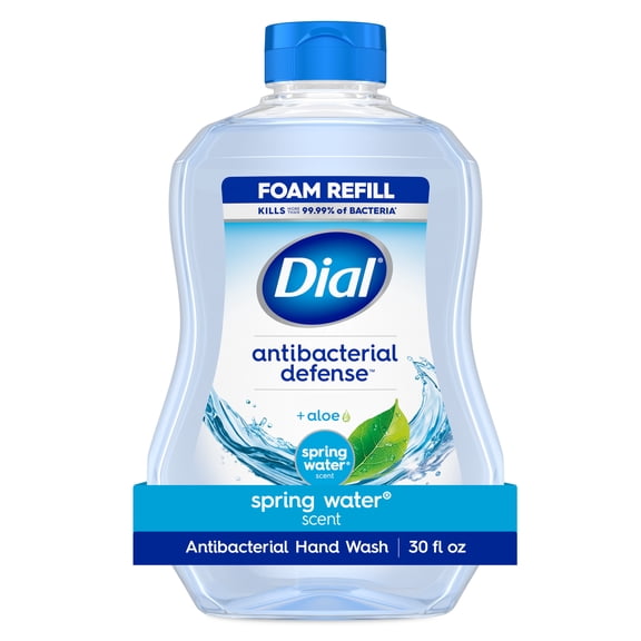 Dial Antibacterial Defense Spring Water Foaming Hand Soap Refill, 30 fl oz