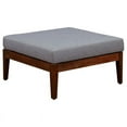thumbnail image 6 of Linon Morningside Outdoor Acacia Wood 4 Piece Set with Gray Cushions in Walnut, 6 of 12