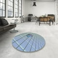 thumbnail image 3 of Ahgly Company Indoor Square Patterned Steel Blue PAT1655X Area Rugs, 5' Square, 3 of 6