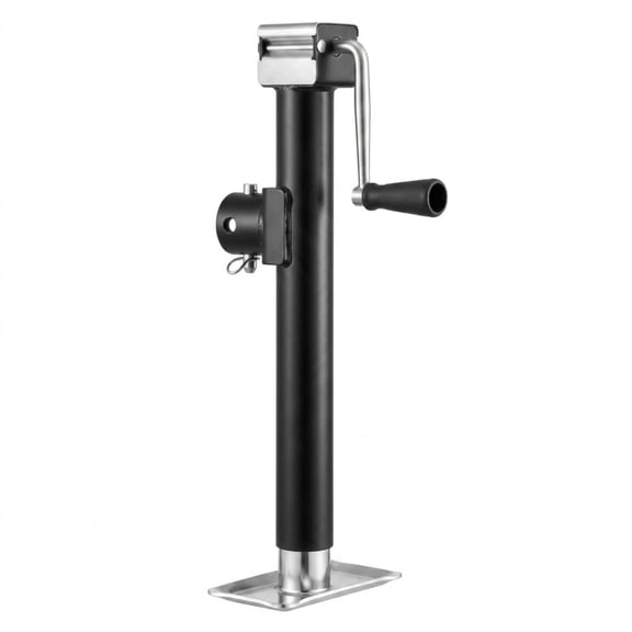 5000 lbs Weld-On Swivel Trailer Jack, Heavy Duty Pipe-Mount Lift with 15-Inch Vertical Travel for RV and Utility Trailers