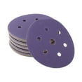 thumbnail image 1 of Unique Bargains 50 Pcs Discos de Lijado para Automóviles de Madera, Lijado Suave con Gancho y Bucle para Trabajos en Madera, Acabado Automotriz 5.91" 7 Agujeros 240 Grano Púrpura Cerámico Abrasivo, 1 of 1