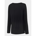 thumbnail image 2 of Womens Long Sleeve Round Neck Shirts Casual Basic Tops Tee Shirts Fall Winter Tops, 2 of 5