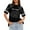 Black, variant on WTOBBY Women's Oversized Short Sleeve Mesh Football Jersey Style V-Neck Graphic Top Tee, Sporty and Casual for Everyday Wear, Comfortable Breathable Fabric with Athletic Design ,Black L