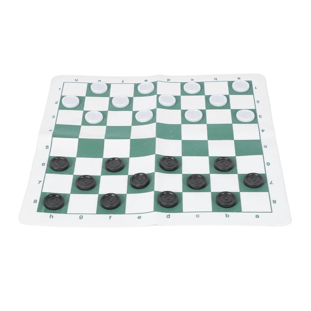 Juego De Damas, Juego De Mesa Educativo Portátil Plegable De Cuero PU Para Niños Y Adultos
