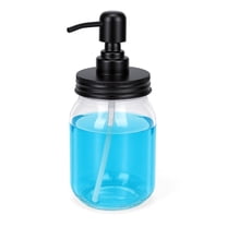 Soap Dispenser - Black - 16 oz Ball Liquid Dispenser for Kitchen & Bathroom - Glass - Kitchen Soap Dispenser with Rust Proof Stainless Steel Pump & Lid